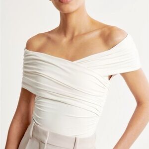 Abercrombie & Fitch Sleek Seamless Ruched Wrap Bodysuit NWT